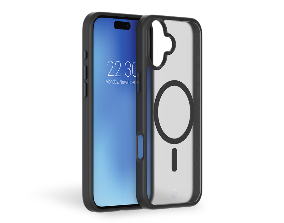 Coque renforcée MagSafe iPhone 16 Plus AIR Frost 3m Noire + Garantie à vie