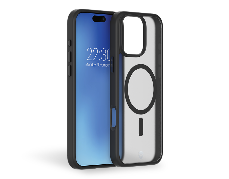 Coque renforcée MagSafe iPhone 16 Pro Max AIR Frost 3m Noire + Garantie à vie