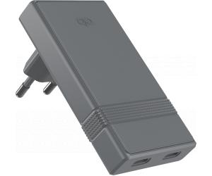 Chargeur 2 USB C L Shape 65W Power Delivery GaN Gris + Garantie à vie