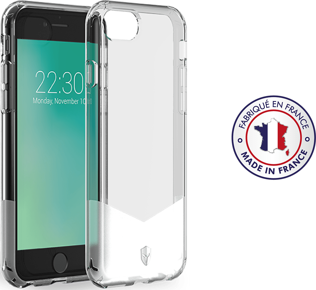 Coque Renforcée PURE Made in France Garantie à vie Transparente pour iPhone 6/7/8/SE/SE22 Force Case