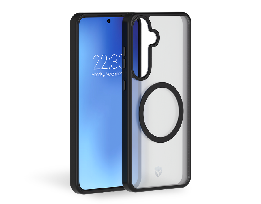 Coque Renforcée Galaxy S25+ AIR FROST Compatible MagSafe Frost Noire - Garantie à vie Force Case