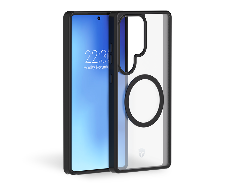 Coque renforcée Magnet Samsung Galaxy S25 Ultra AIR Frost 3m Noire + Garantie à vie
