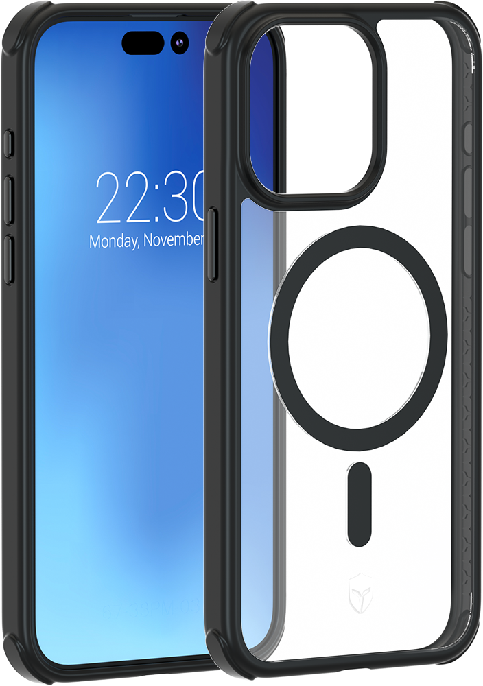 Coque Renforcée iPhone 15 Pro AIR FROST Compatible MagSafe Frost Noire - Garantie à vie Force Case