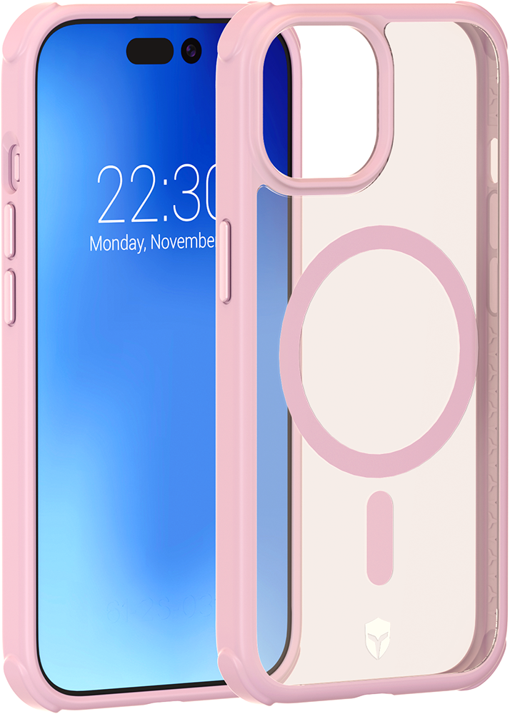Coque Renforcée iPhone 15 Plus AIR FROST Compatible MagSafe Frost Rose - Garantie à vie Force Case