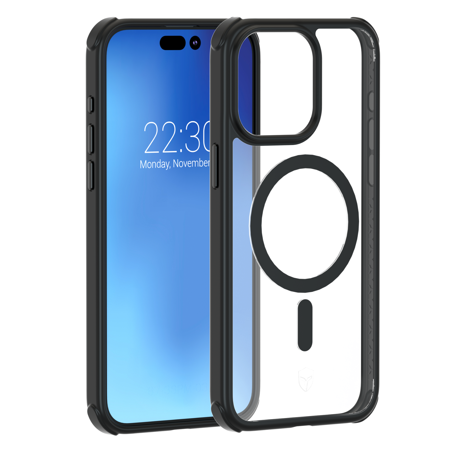 Coque Renforcée iPhone 15 Pro Max AIR FROST Compatible MagSafe Frost Noire - Garantie à vie Force Case