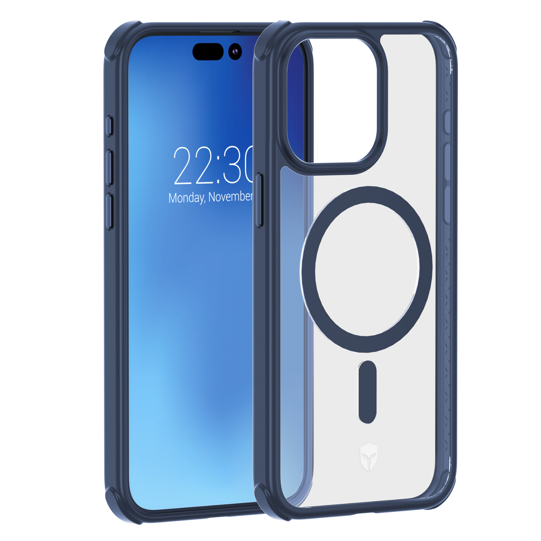 Coque Renforcée iPhone 15 Pro Max AIR FROST Compatible MagSafe Frost Bleue Marine - Garantie à vie Force Case