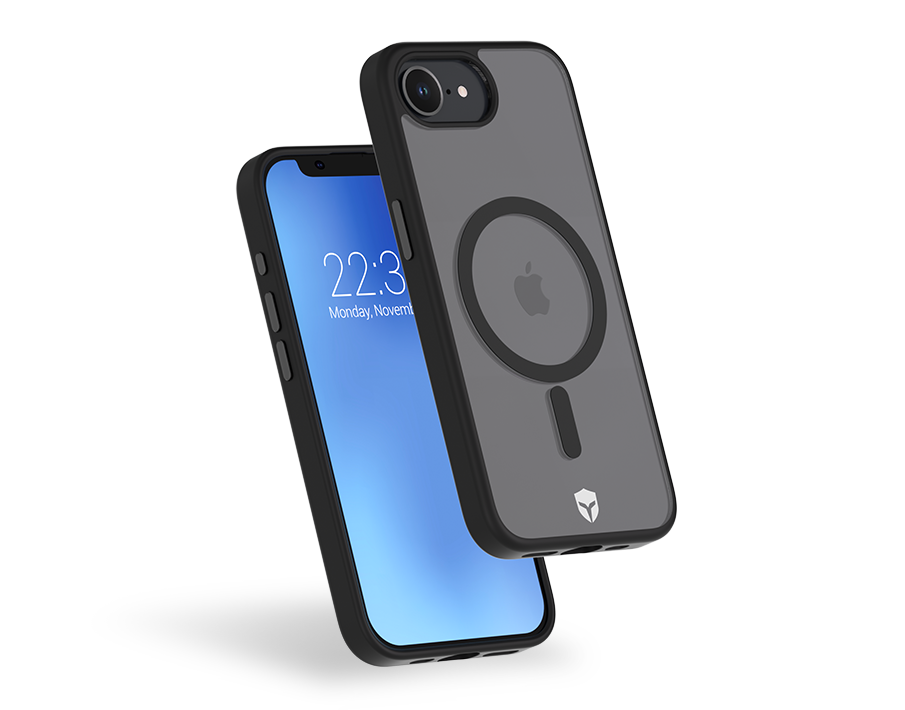 Coque renforcée MagSafe iPhone 16e AIR Frost 3m Noire + Garantie à vie