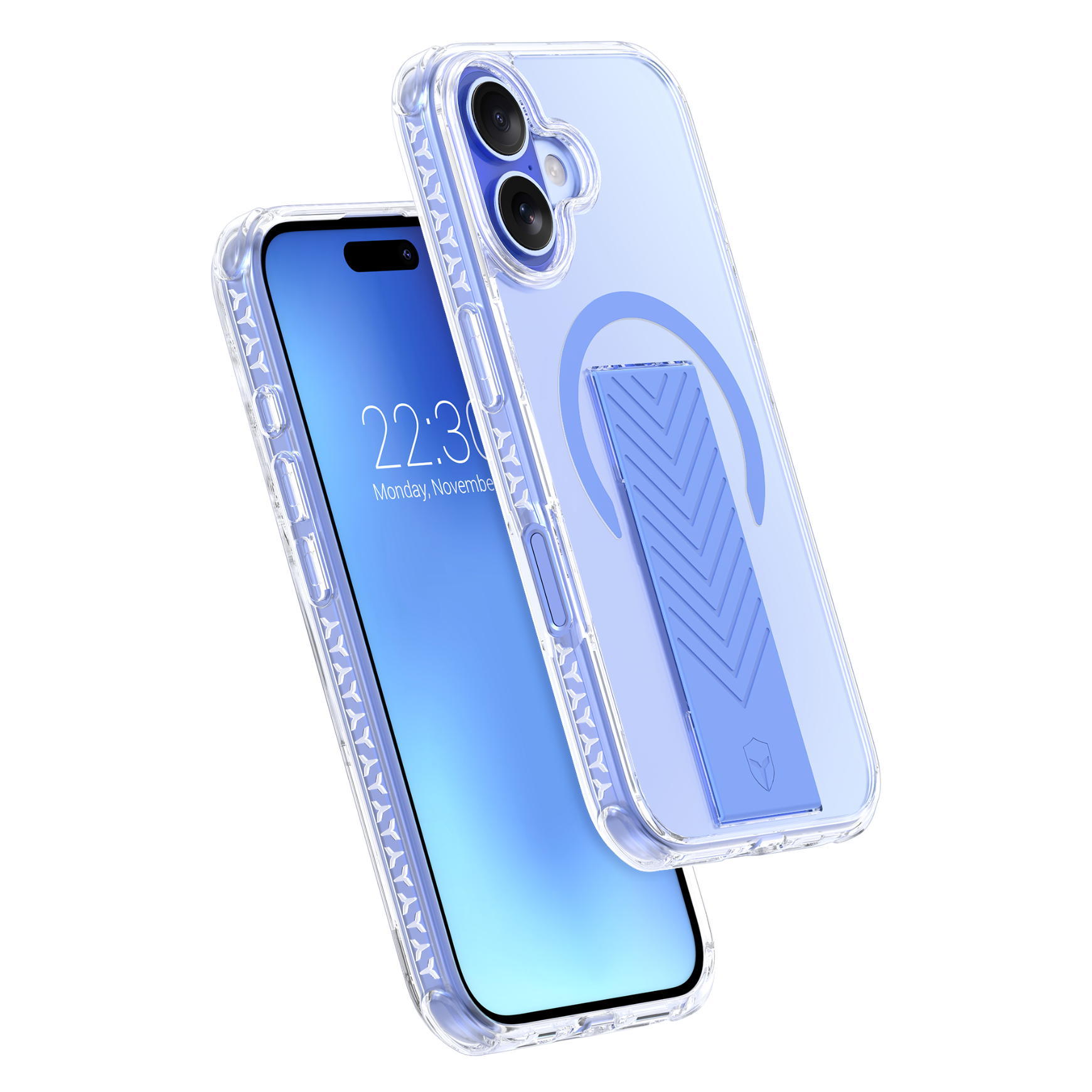 Coque renforcée MagSafe iPhone 16 AIR Grip 3m Bleue + Garantie à vie