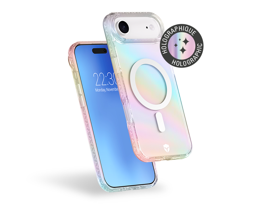 Coque renforcée MagSafe iPhone 17 Air AIR 3m Transparente Holographique + Garantie à vie