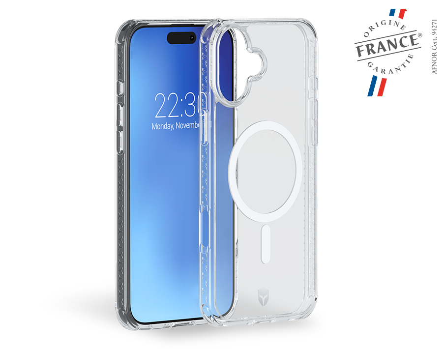 Coque Renforcée iPhone 16 AIR Compatible MagSafe Transparente - Origine France Garantie - Garantie à vie Force Case