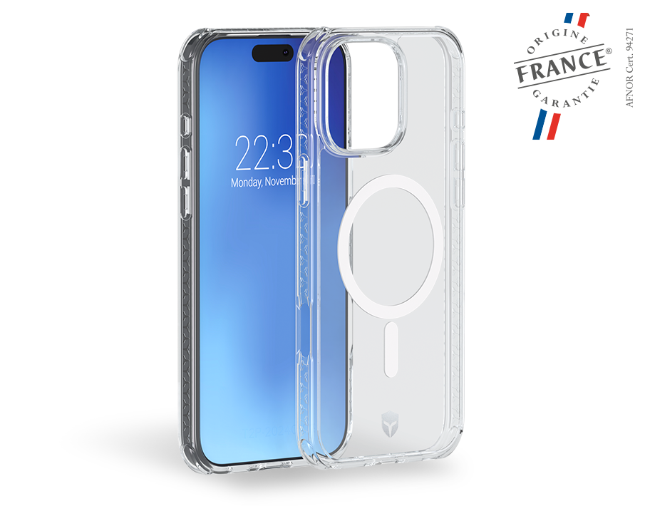 Coque Renforcée iPhone 16 Pro Max AIR Compatible MagSafe Transparente - Origine France Garantie - Garantie à vie Force Case