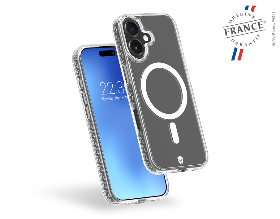 Coque renforcée MagSafe iPhone 17 AIR Origine France Garantie 3m Transparente + Garantie à vie - Origine France Garantie