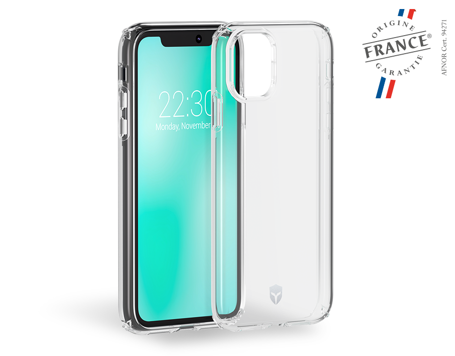 Coque renforcée iPhone XR / 11 FEEL Origine France Garantie 2m Transparente + Garantie à vie - Origine France Garantie