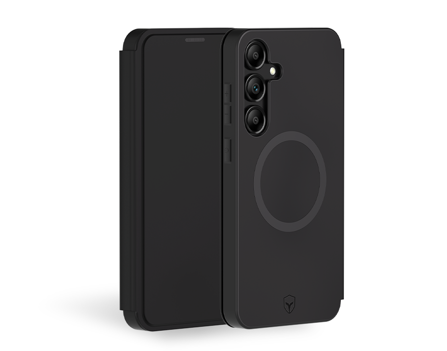 Folio renforcé Magnet Samsung Galaxy S25 2m Noir + Garantie à vie