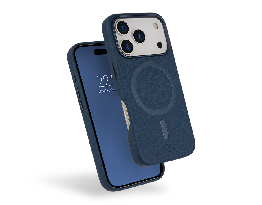 Coque renforcée MagSafe iPhone 17 Pro PLATINIUM 2m Bleu marine + Garantie à vie