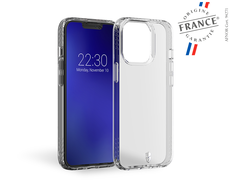 Coque Renforcée PULSE Made in France Garantie à vie Transparente pour Apple iPhone 13 Pro Force Case