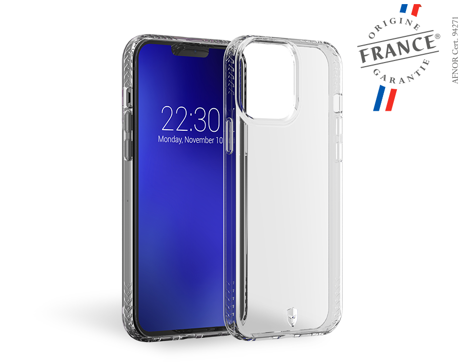 Coque Renforcée PULSE Made in France Garantie à vie Transparente pour Apple iPhone 13 Pro Max Force Case