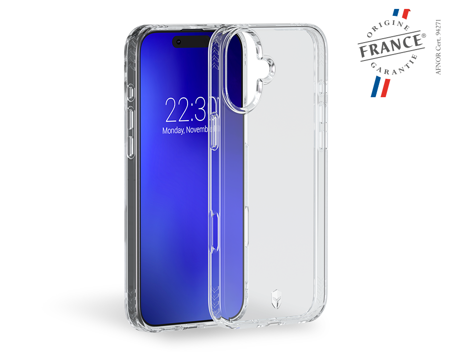 Coque Renforcée iPhone 16 Plus PULSE Garantie à vie - Transparente FR Force Case