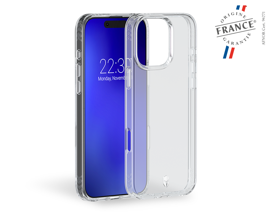 Coque Renforcée iPhone 16 Pro PULSE Garantie à vie - Transparente FR Force Case