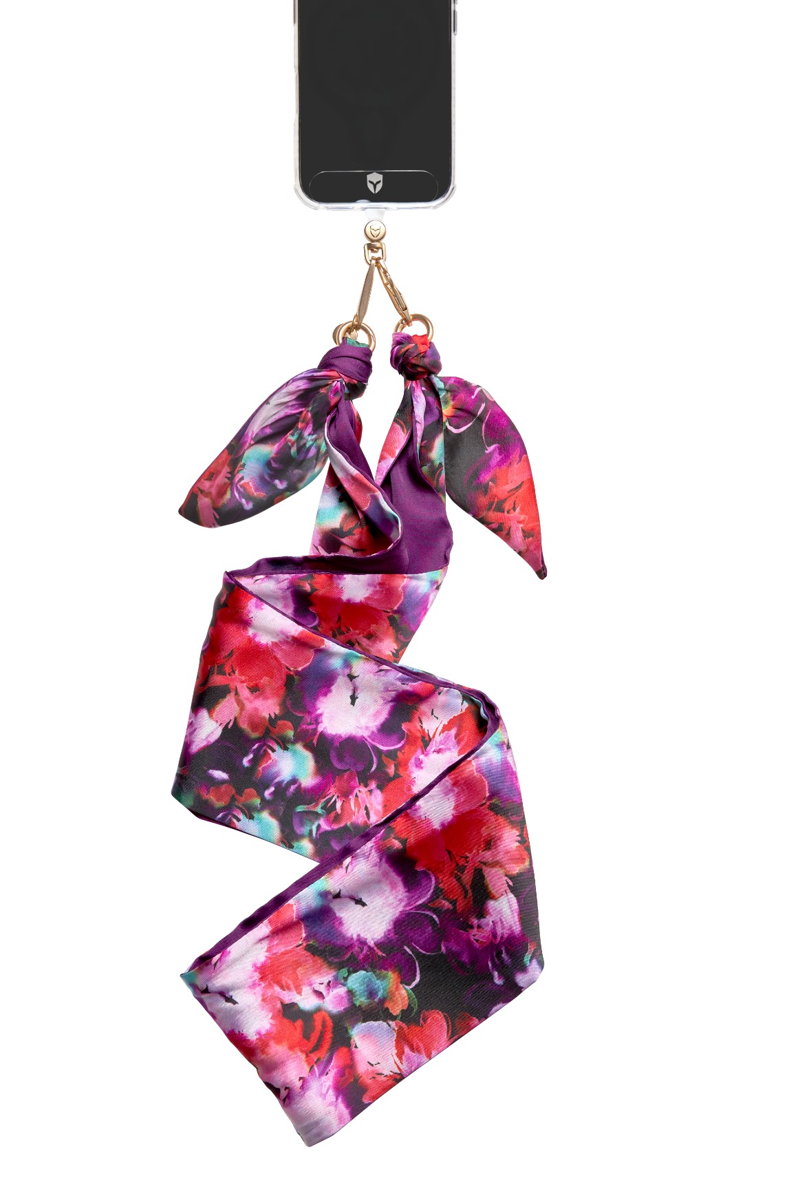Bandoulière Foulard Universel Amovible Flower Rouge + Garantie à vie
