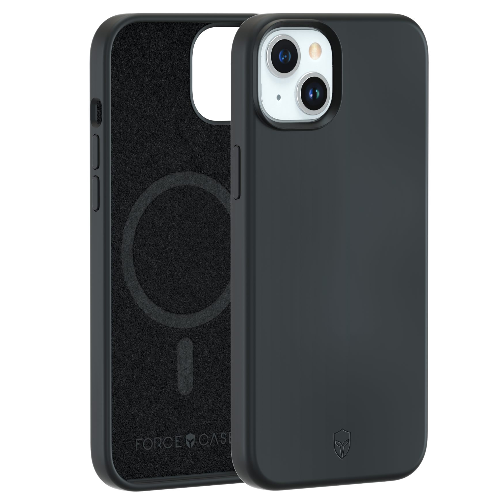 Coque iPhone 15 Silicone Renforcée Compatible MagSafe Garantie à vie Noire Force Case