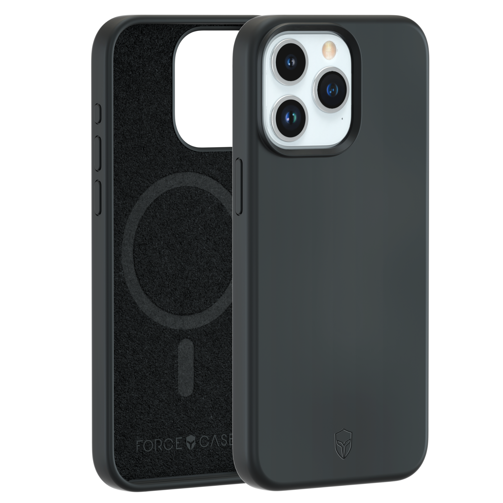 Coque iPhone 15 Pro Silicone Renforcée Compatible MagSafe Garantie à vie Noire Force Case