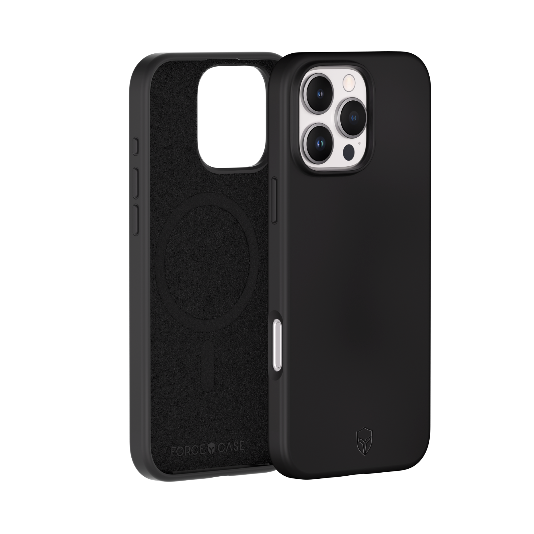 Coque Renforcée iPhone 16 Pro Max Silicone Compatible MagSafe Noire - Garantie à vie Force Case