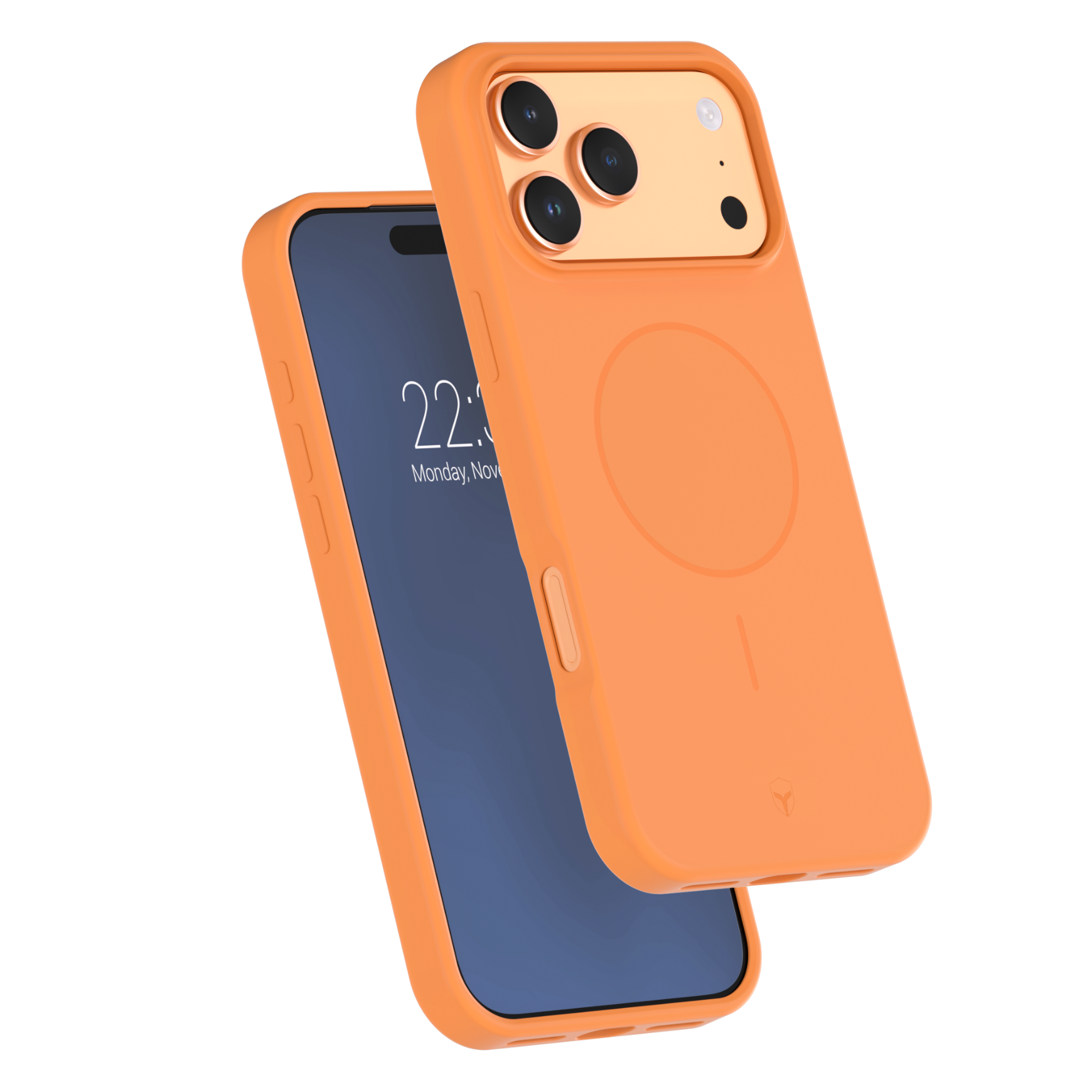 Coque renforcée MagSafe iPhone 17 Pro Max SILICONE 2m Orange + Garantie à vie