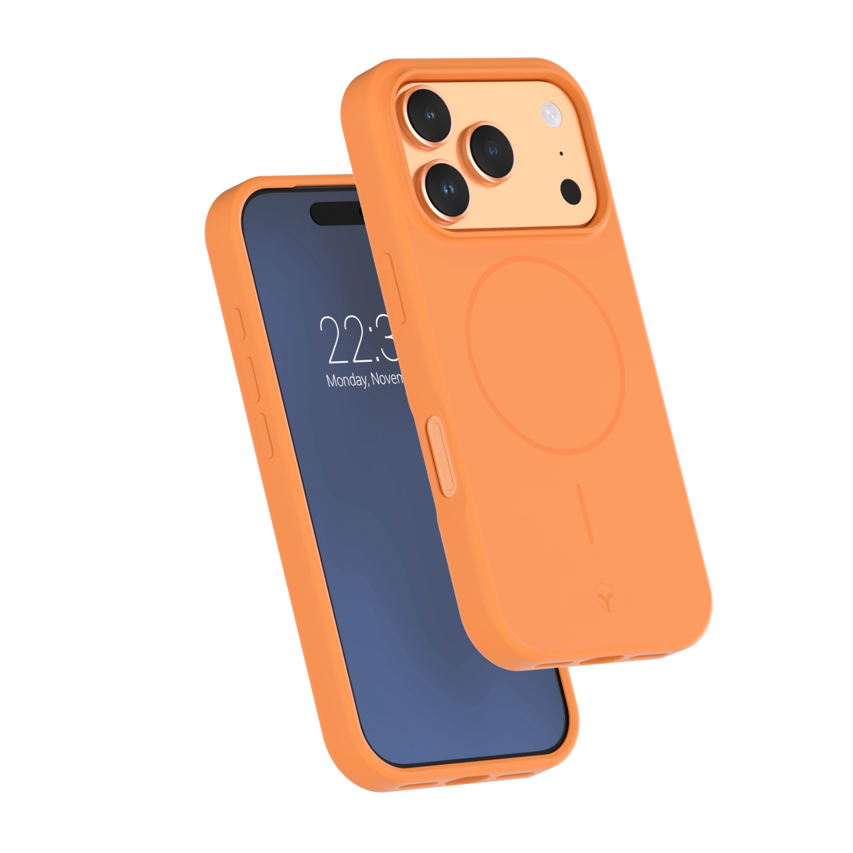Coque renforcée MagSafe iPhone 17 Pro SILICONE 2m Orange + Garantie à vie