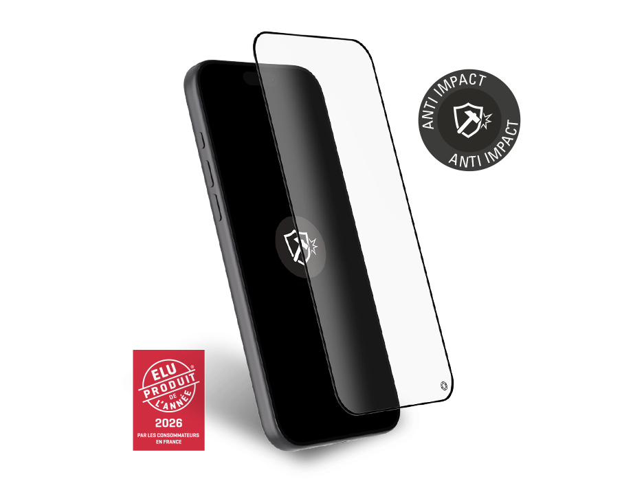 Protège écran iPhone 17 Pro Max Anti-Impact 2.5D Verre trempé + Garantie à vie - Certifié GRS