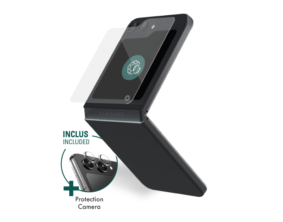 Pack Protège-écran + 2 Protèges Lentilles caméra Samsung Galaxy Z Flip 6 - Garantie à vie Force Glass