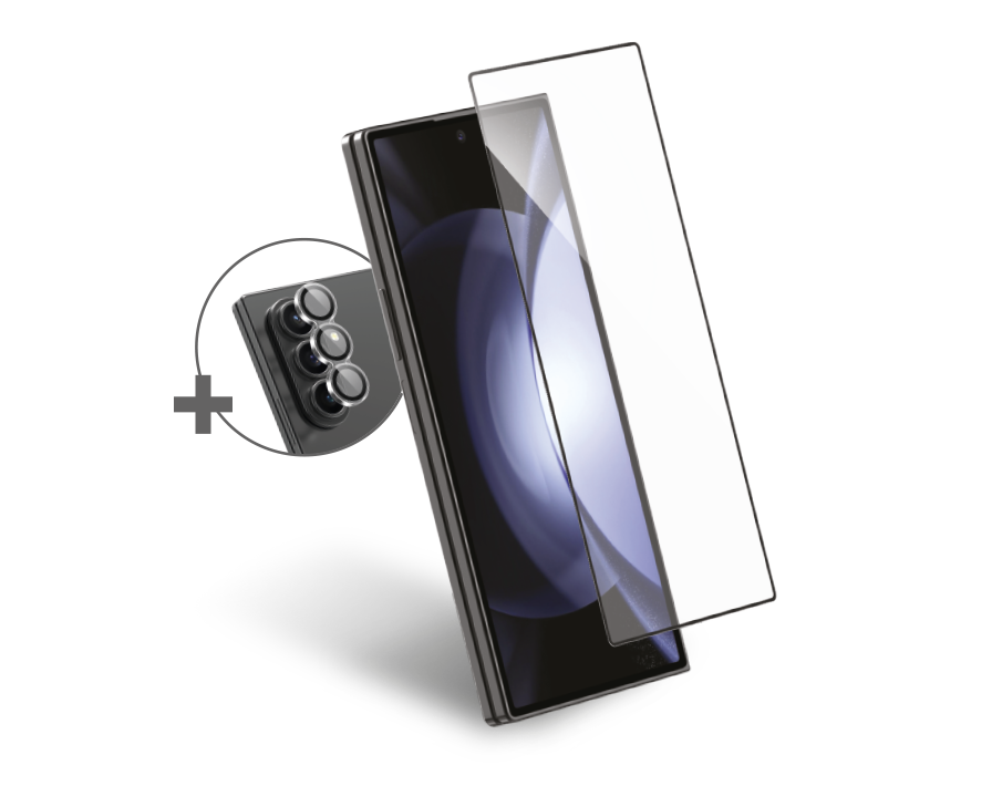 Pack Protège-écran CeramicShield Samsung Galaxy  Fold 7 2.5D Original + 3 Protège Lentilles + Garantie à vie - Certifié GRS