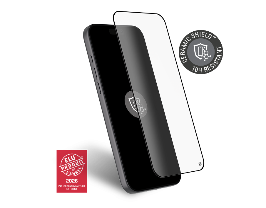 Protège écran iPhone 17 Pro Max Ceramic Shield 2.5D Verre trempé + Garantie à vie - Certifié GRS