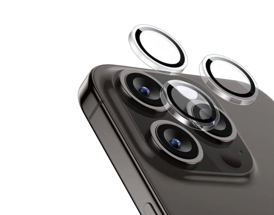 Protège lentilles en verre trempé pour Apple iPhone 16 Pro et iPhone Pro Max, Argent - Garantie à vie Force Glass