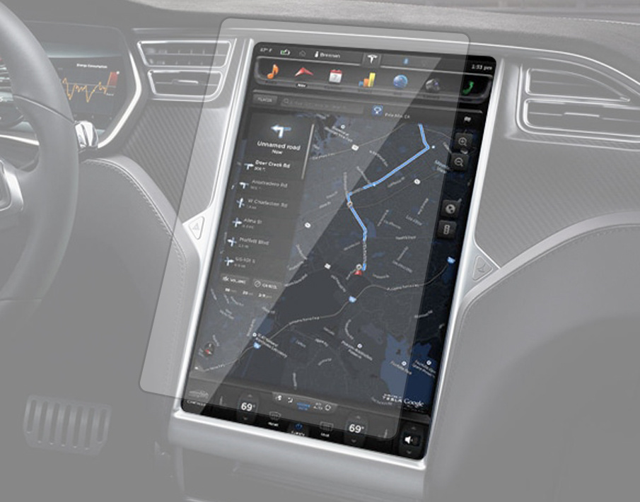 Protège écran Tesla S/X 17'' Plat Original Garanti à vie Force Glass