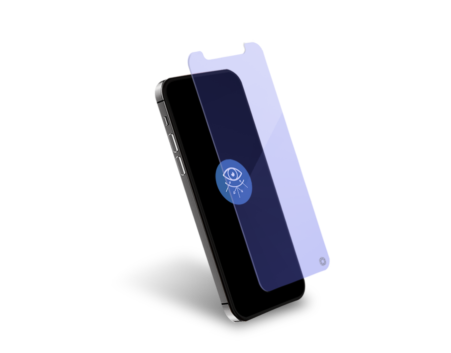 Protège-écran Plat Anti Lumière Bleue en verre organique Garanti à vie pour iPhone 12