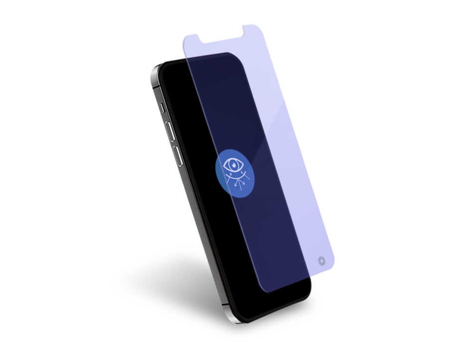 Protège-écran Plat Anti Lumière Bleue en verre organique Garanti à vie pour iPhone 12 / 12 Pro
