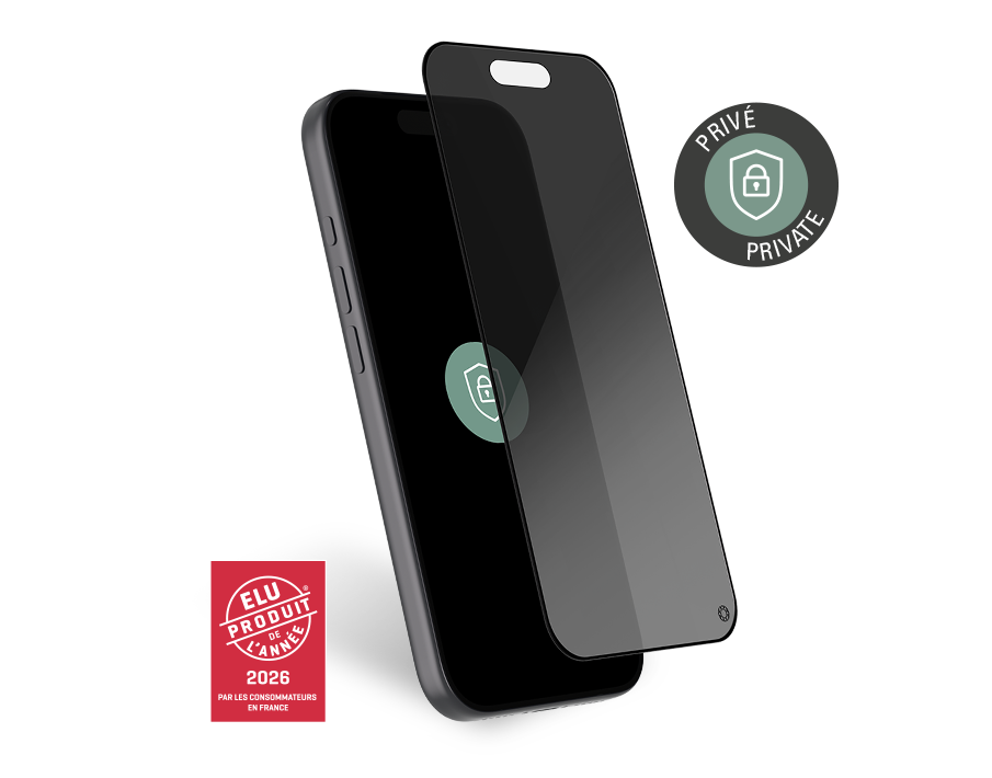 Protège écran iPhone 17 Pro Privé 2.5D Verre organique + Garantie à vie - Certifié GRS