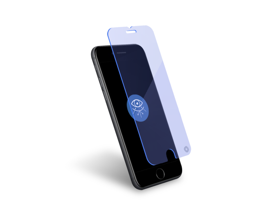 Protège-écran Plat Anti Lumière Bleue en verre organique Garanti à vie pour iPhone SE 2020