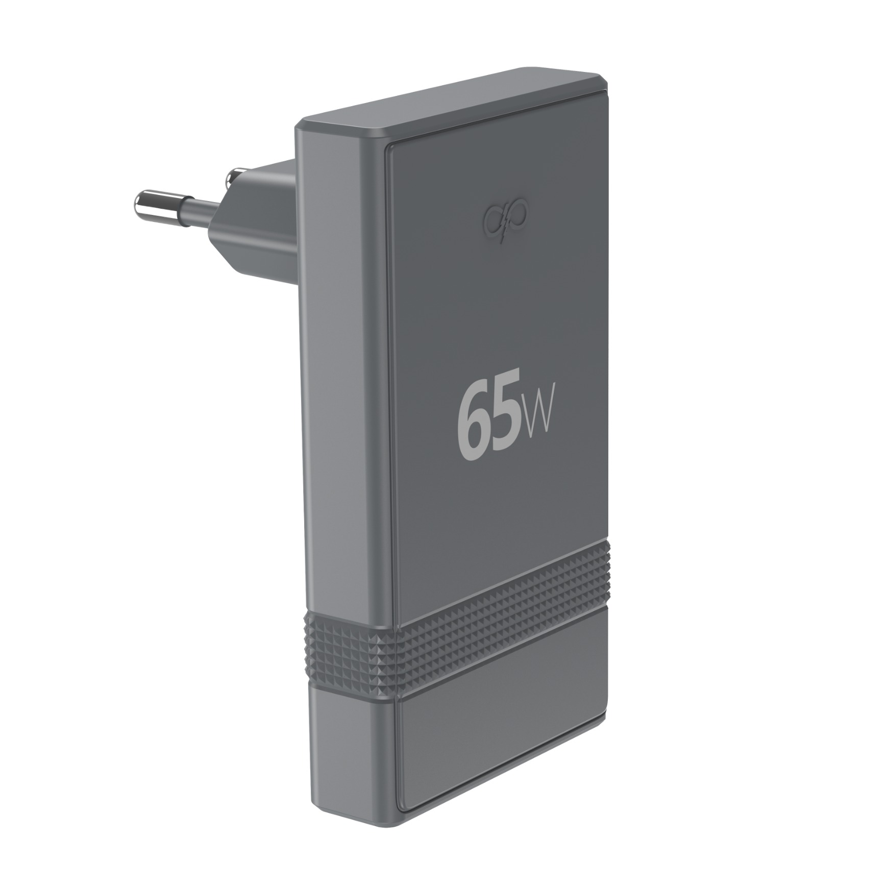 Chargeur 2 USB C L Shape 65W Power Delivery GaN Gris + Garantie à vie