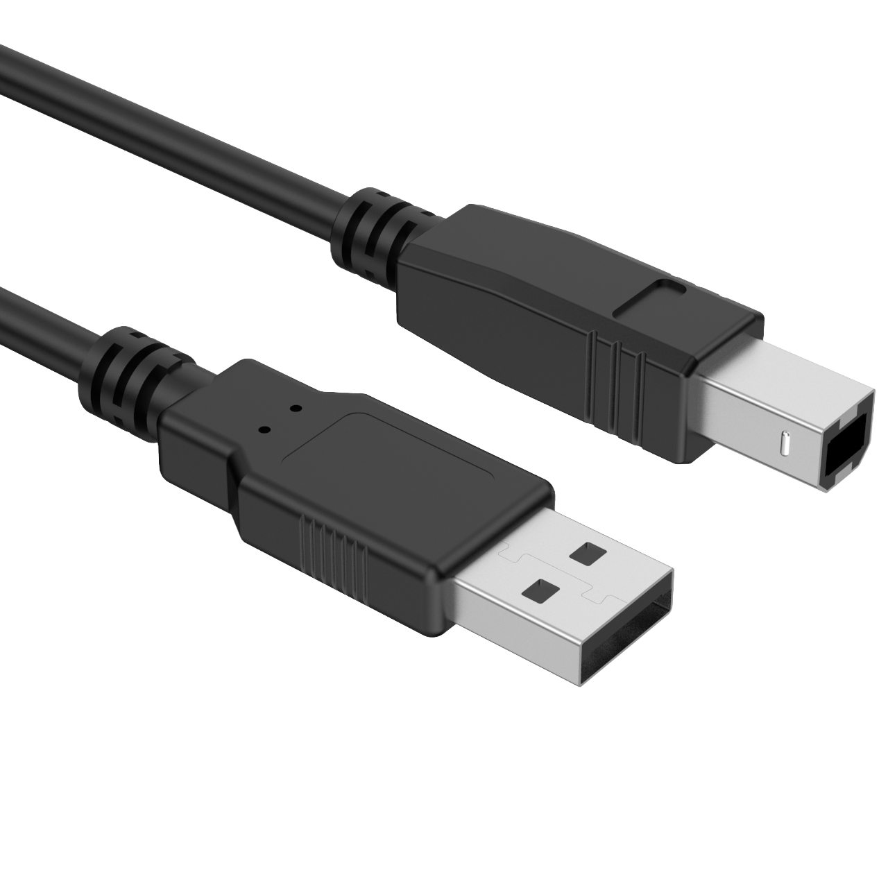 Câble Imprimante USB A 2.0 / USB B 1.5m mâle/mâle Noir + Garantie à vie