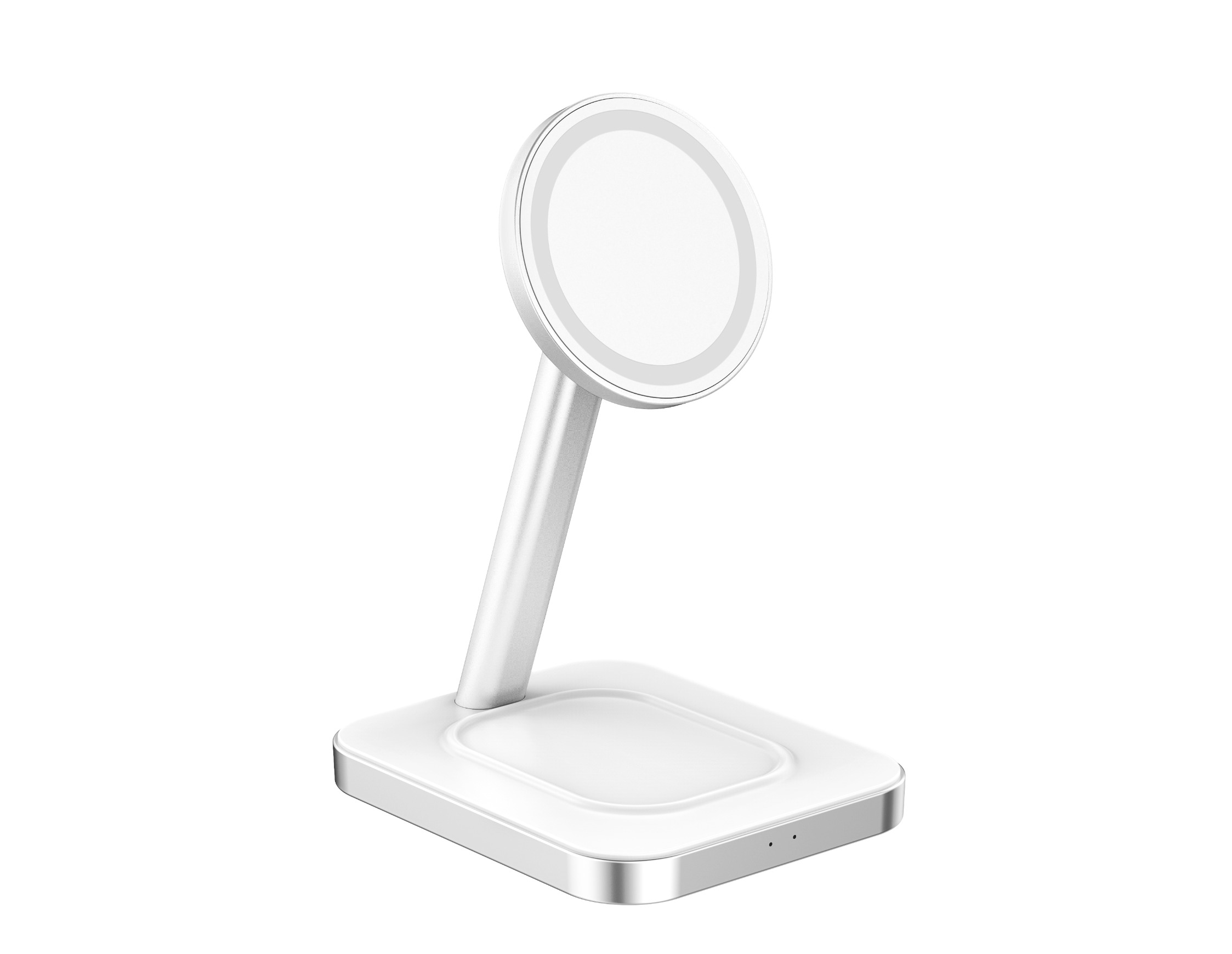 Chargeur induction 2 en 1 Compatible MagSafe 15W Garanti à vie Blanc avec chargeur Force Power