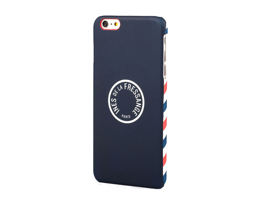 Coque semi-rigide Air Mail Ines de la Fressange bleue pour iPhone 6/6S